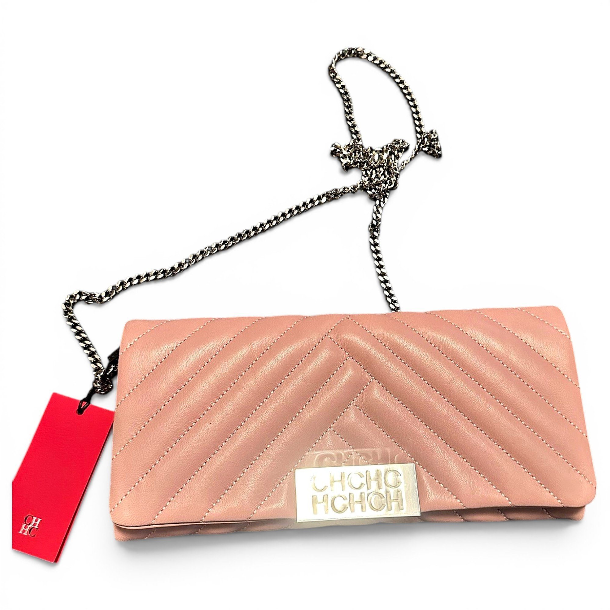 Leather clutch bag