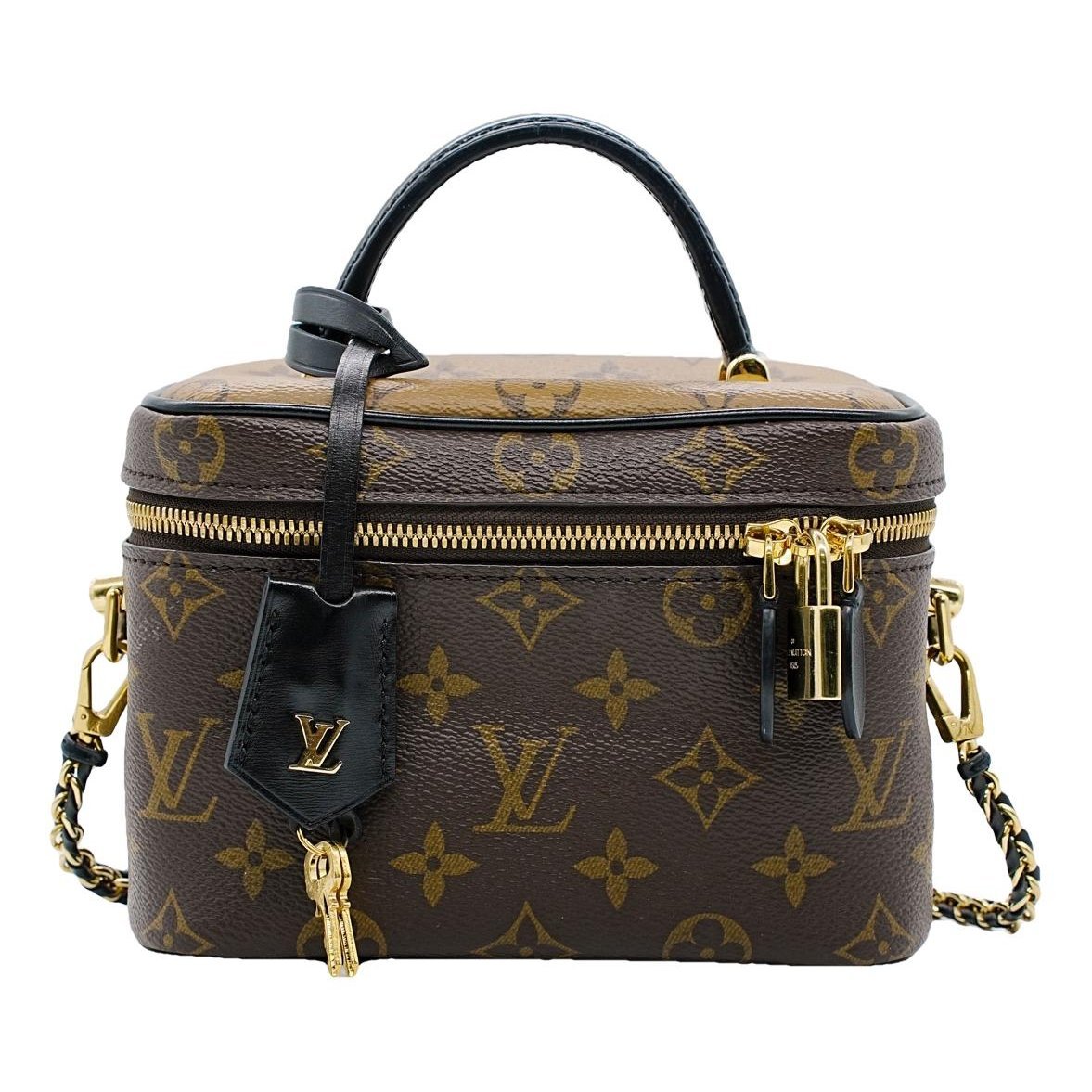 Vanity leather handbag