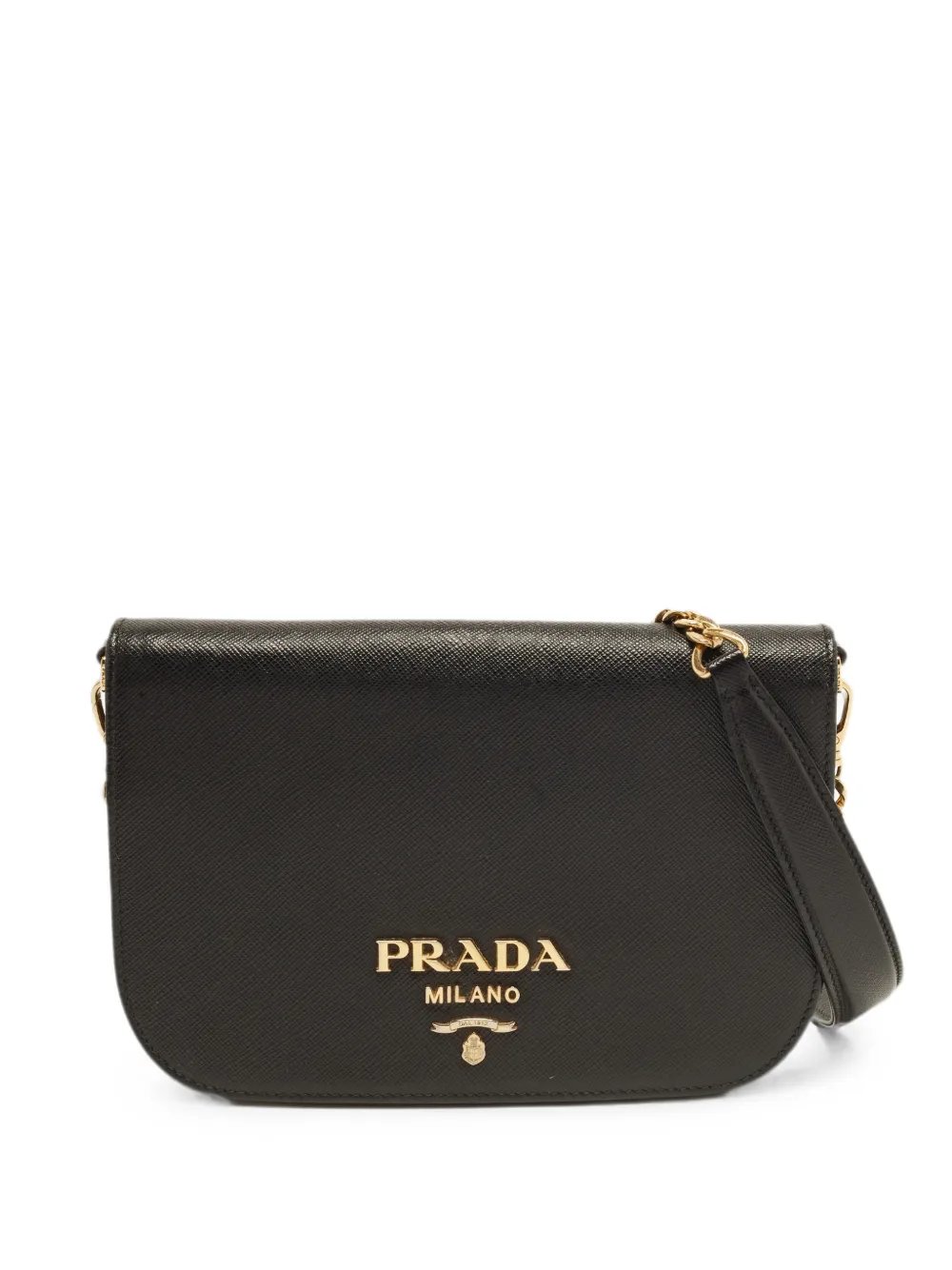 Flap saffiano lux leather mini crossbody bag