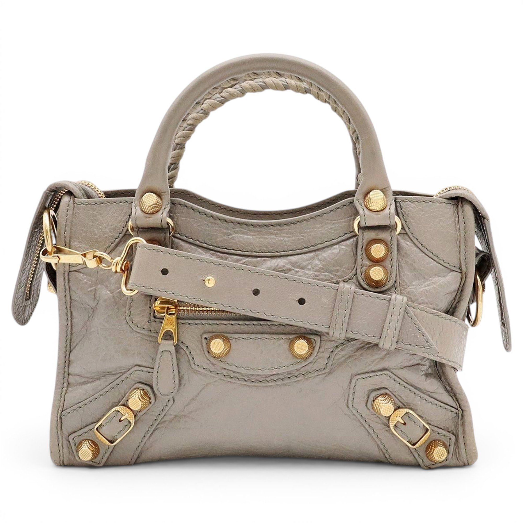 City leather handbag