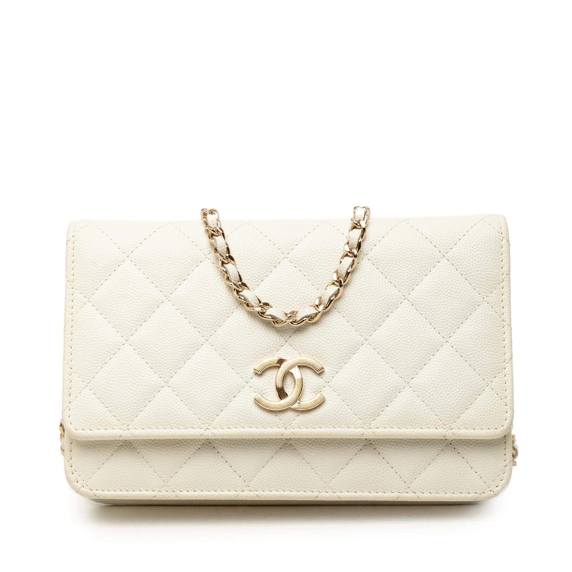 Wallet On Chain leather handbag