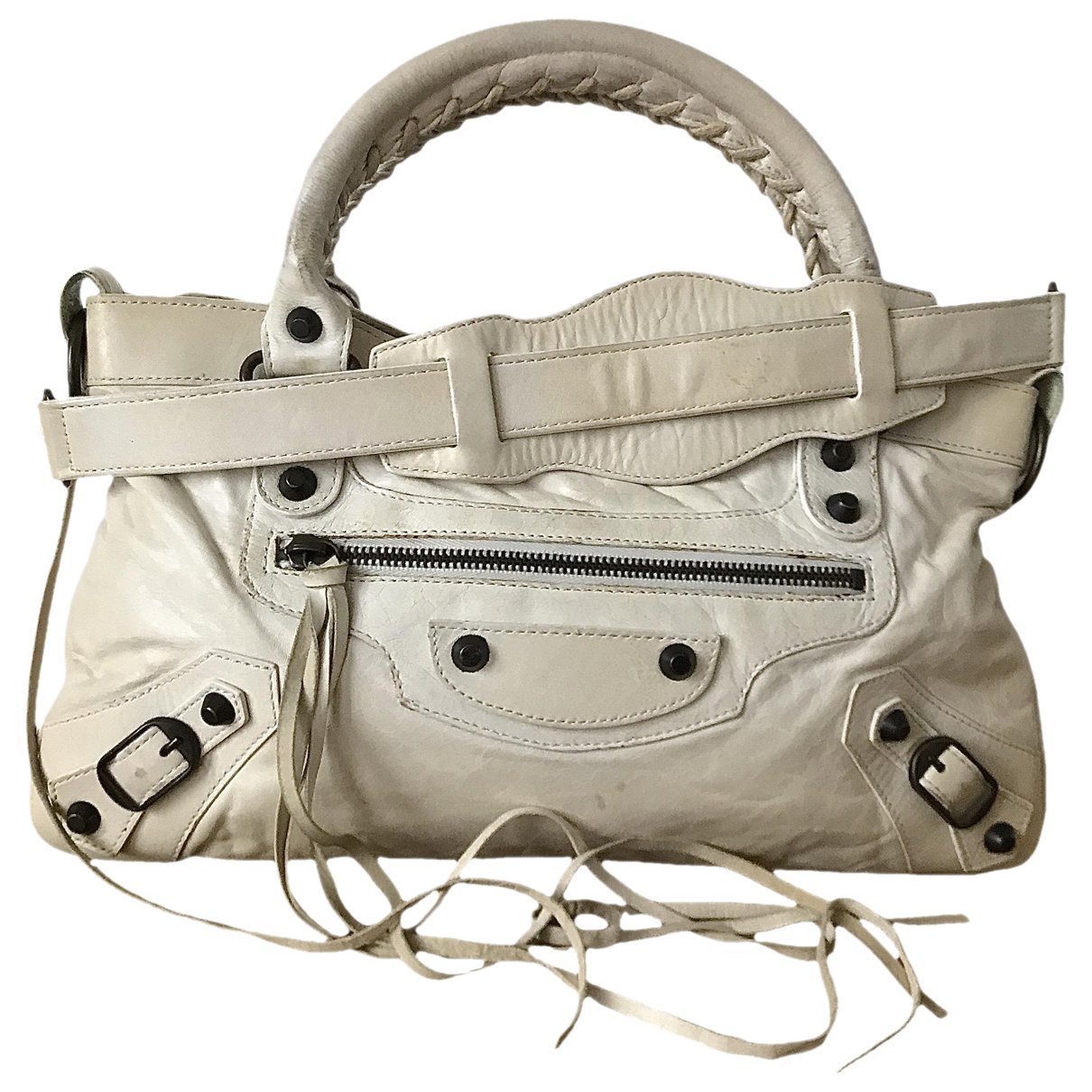 City leather handbag
