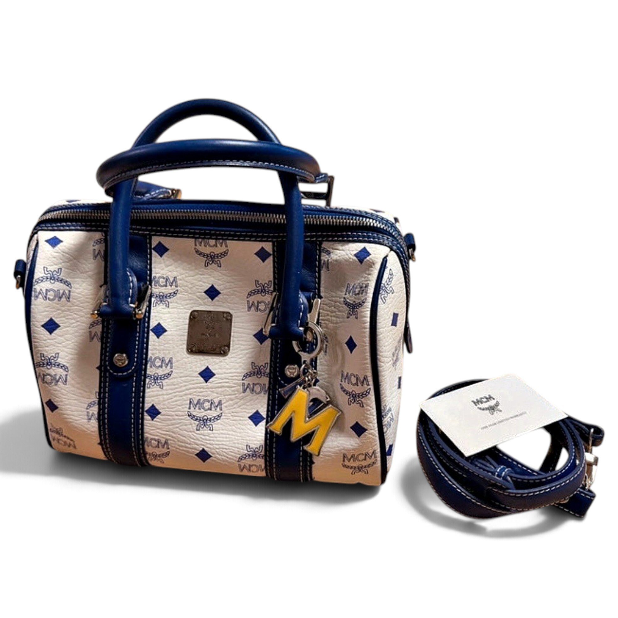 MCM Boston leather bowling bag