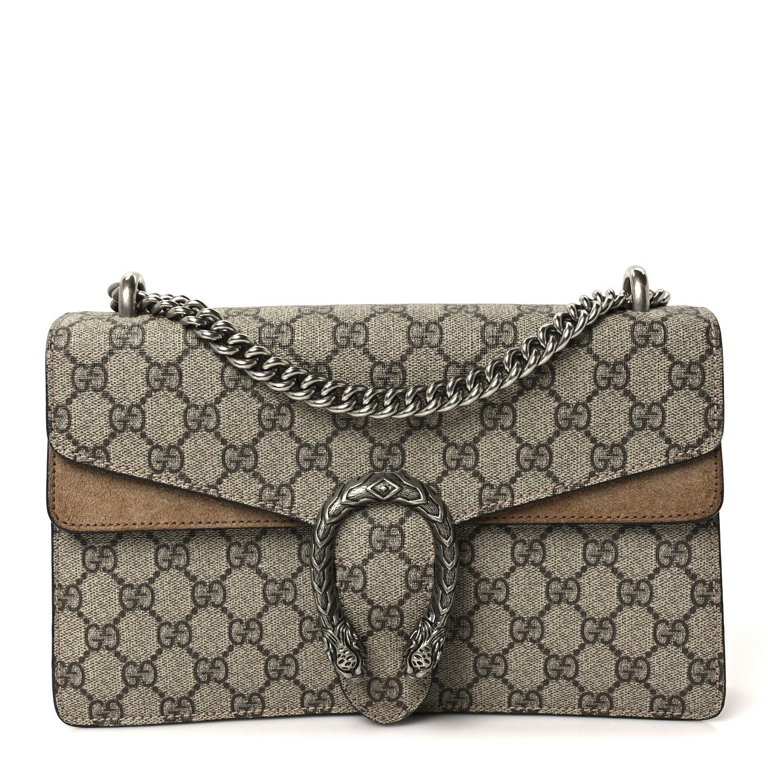 GG Supreme Monogram Small Dionysus Shoulder Bag Taupe