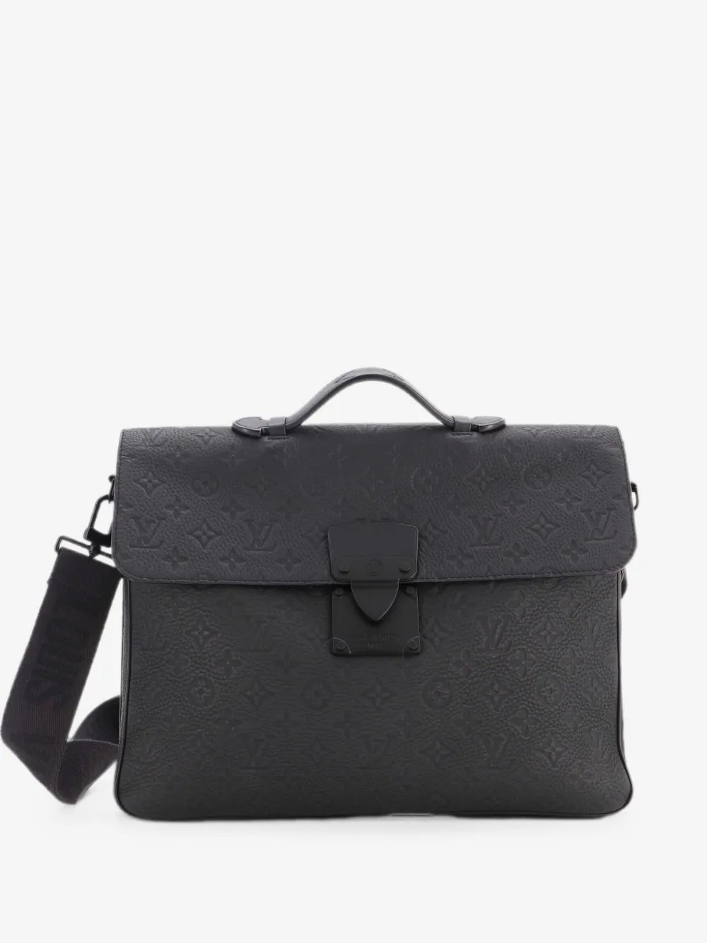 S Lock Briefcase Monogram Taurillon Leather business bag