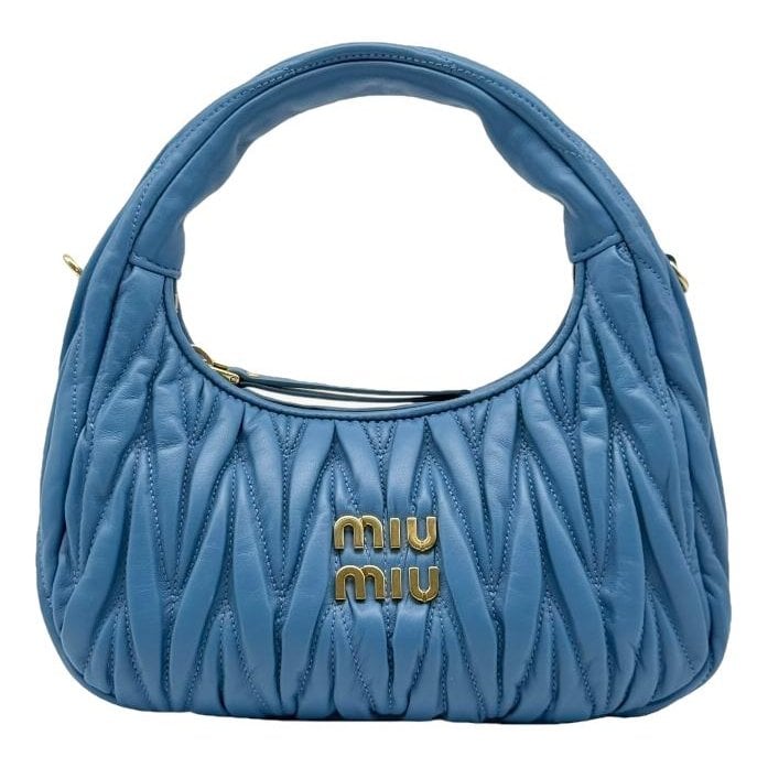 Miu Wander leather crossbody bag