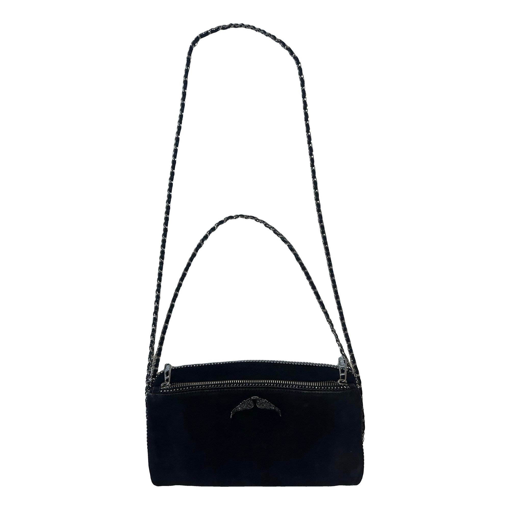 Rock velvet clutch bag