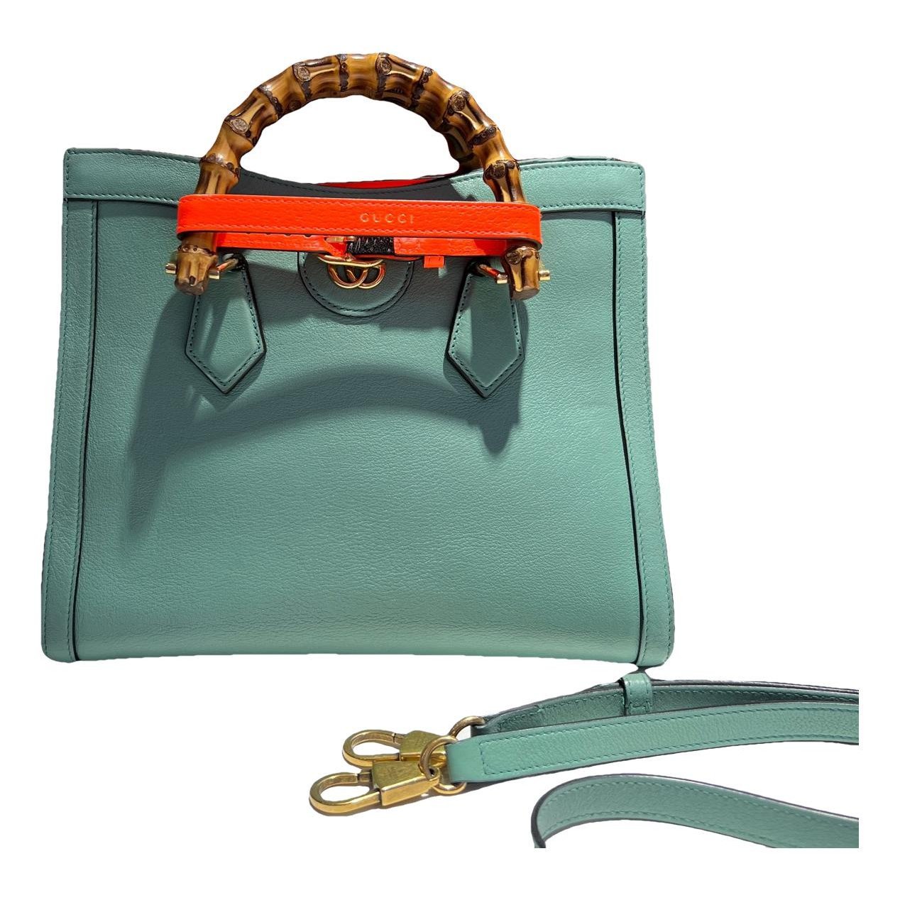 Diana Bamboo leather handbag