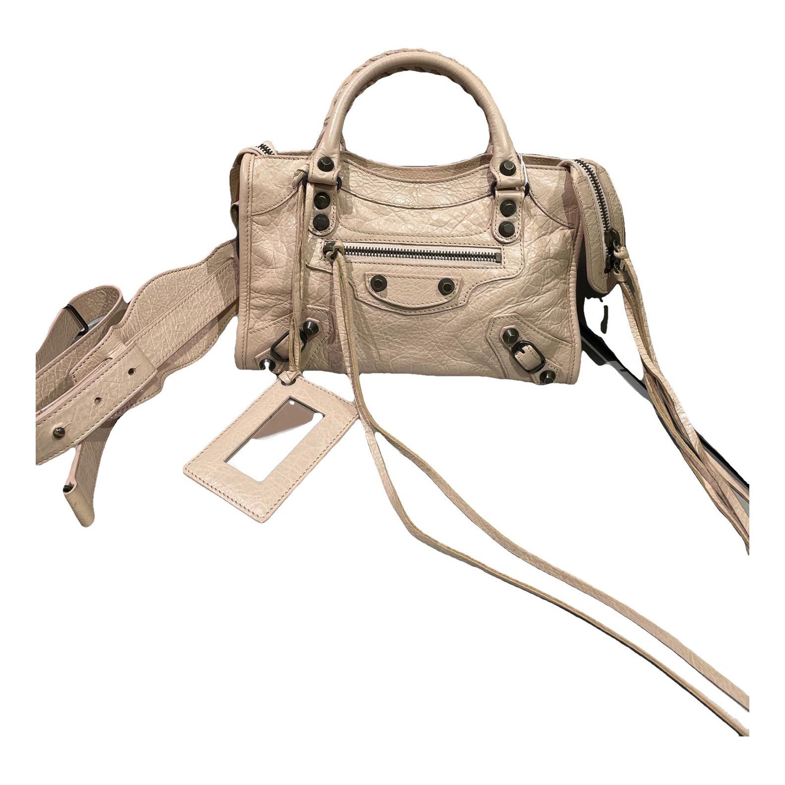 Classic Metalic leather handbag