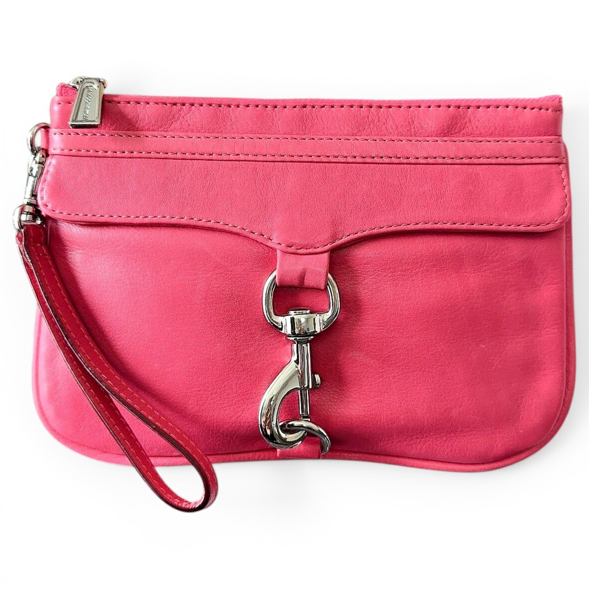 Leather clutch bag