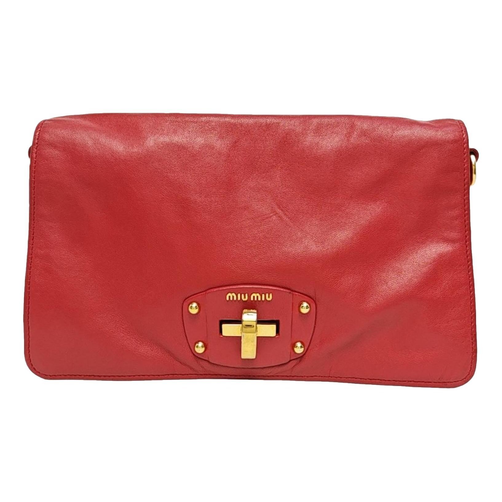 Bow bag leather clutch bag