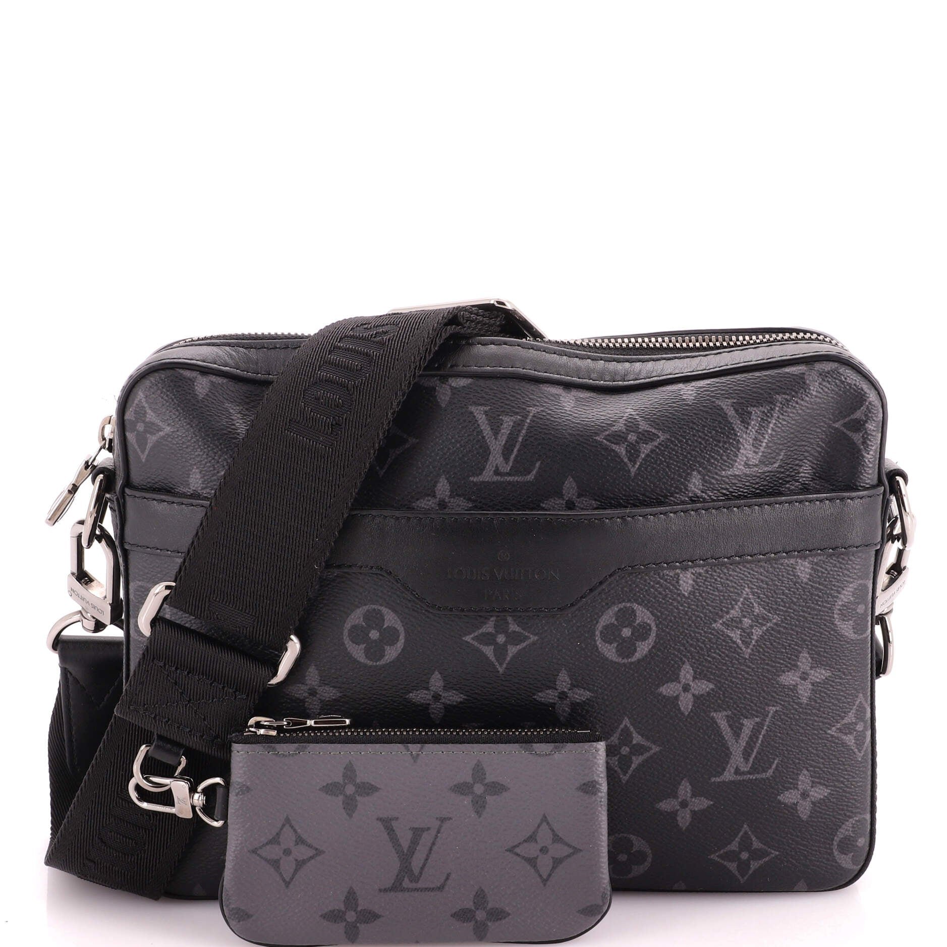 Trio Messenger Bag Reverse Monogram Eclipse Canvas