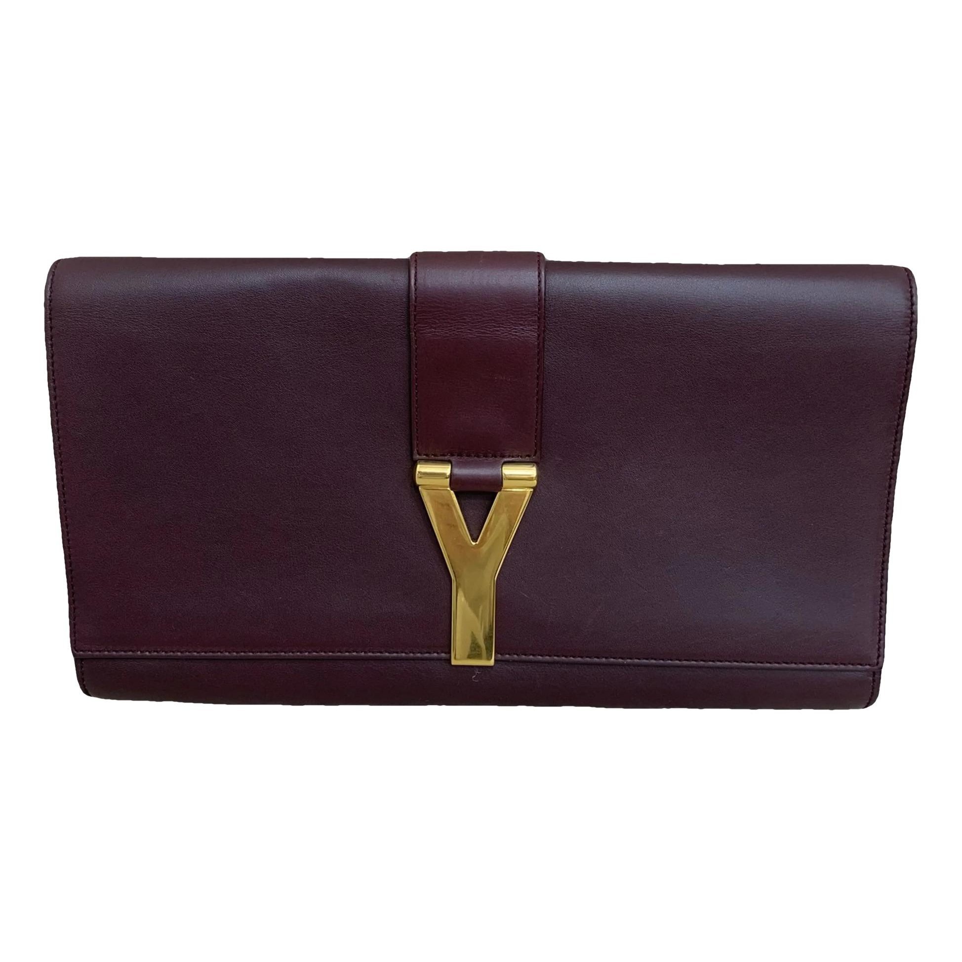 Leather clutch bag