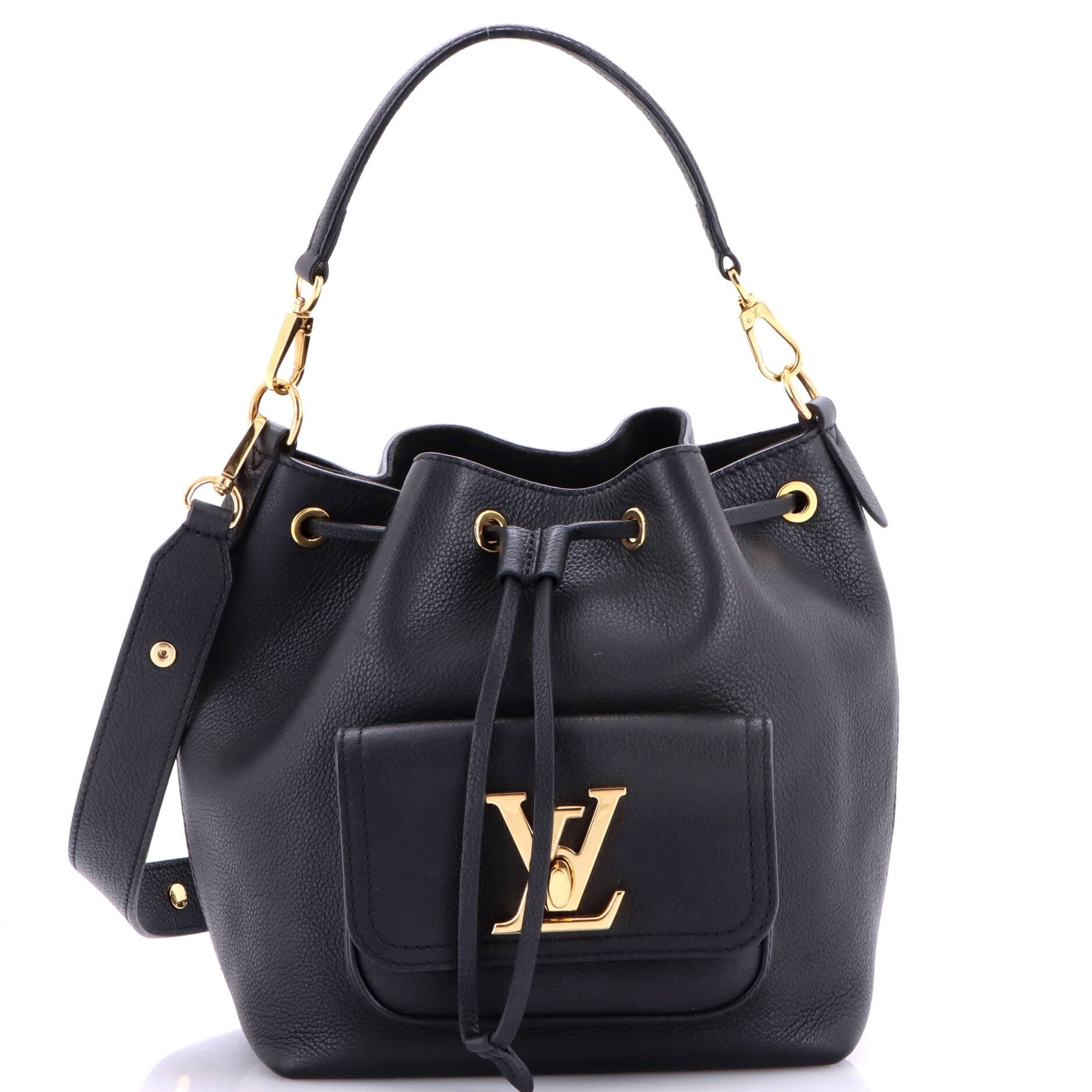 Lockme Pocket Bucket Bag Leather