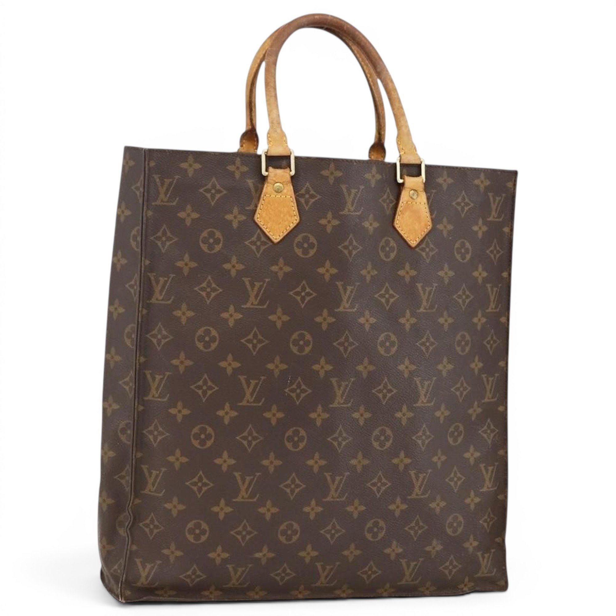 Plat leather handbag