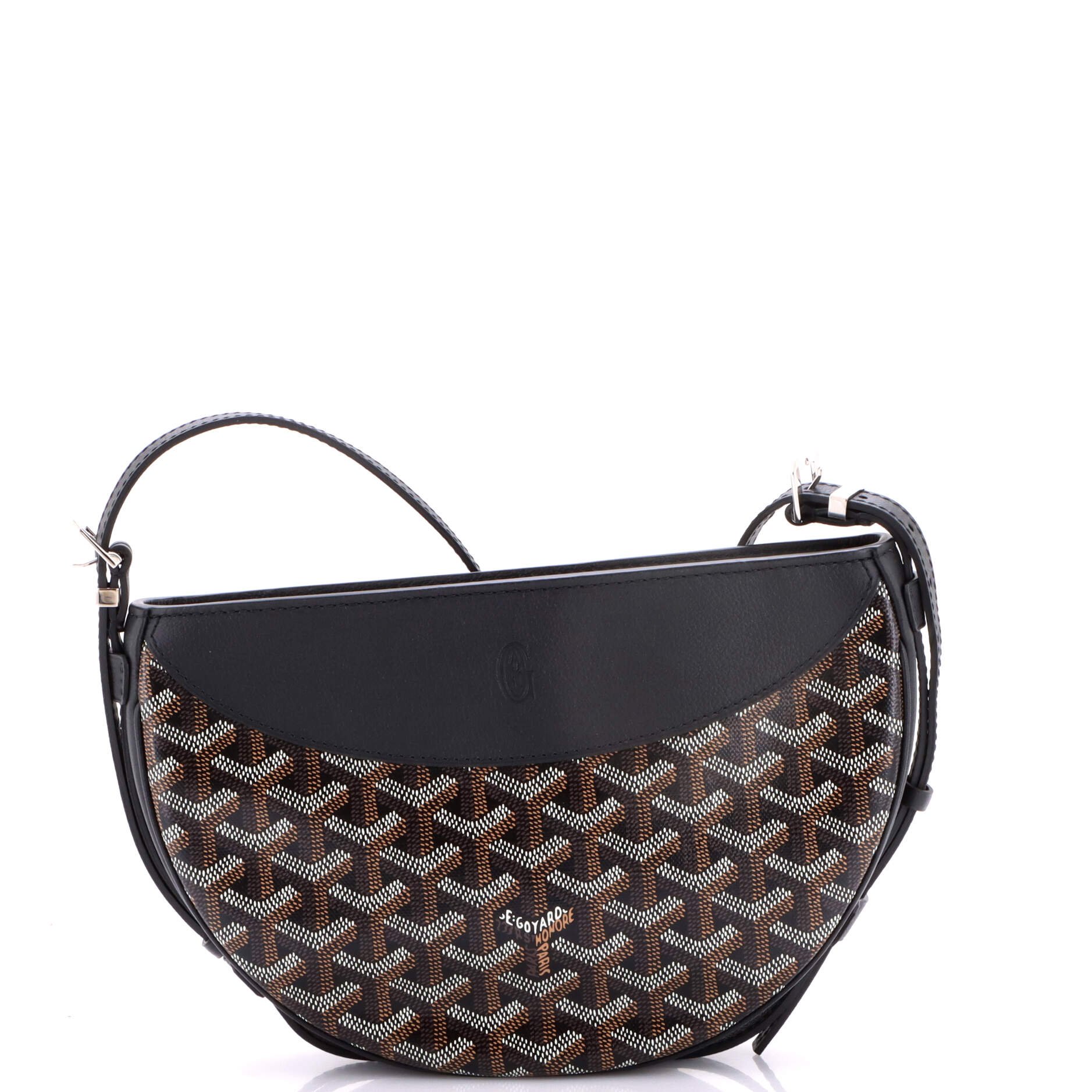 Hirondelle Shoulder Bag Coated Canvas and Leather