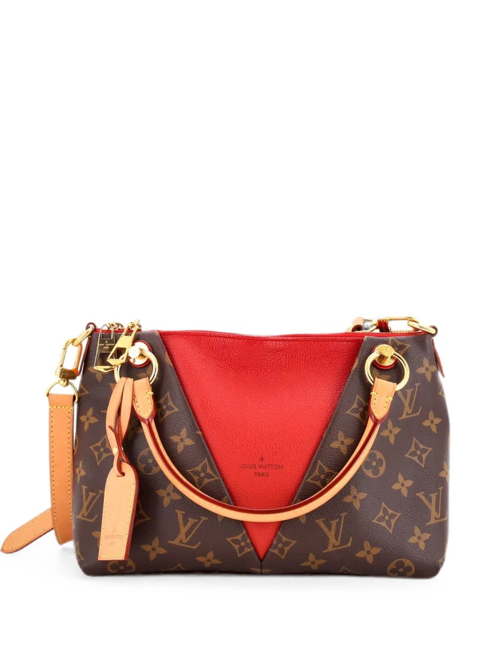 V Monogram Canvas and Leather BB tote bag