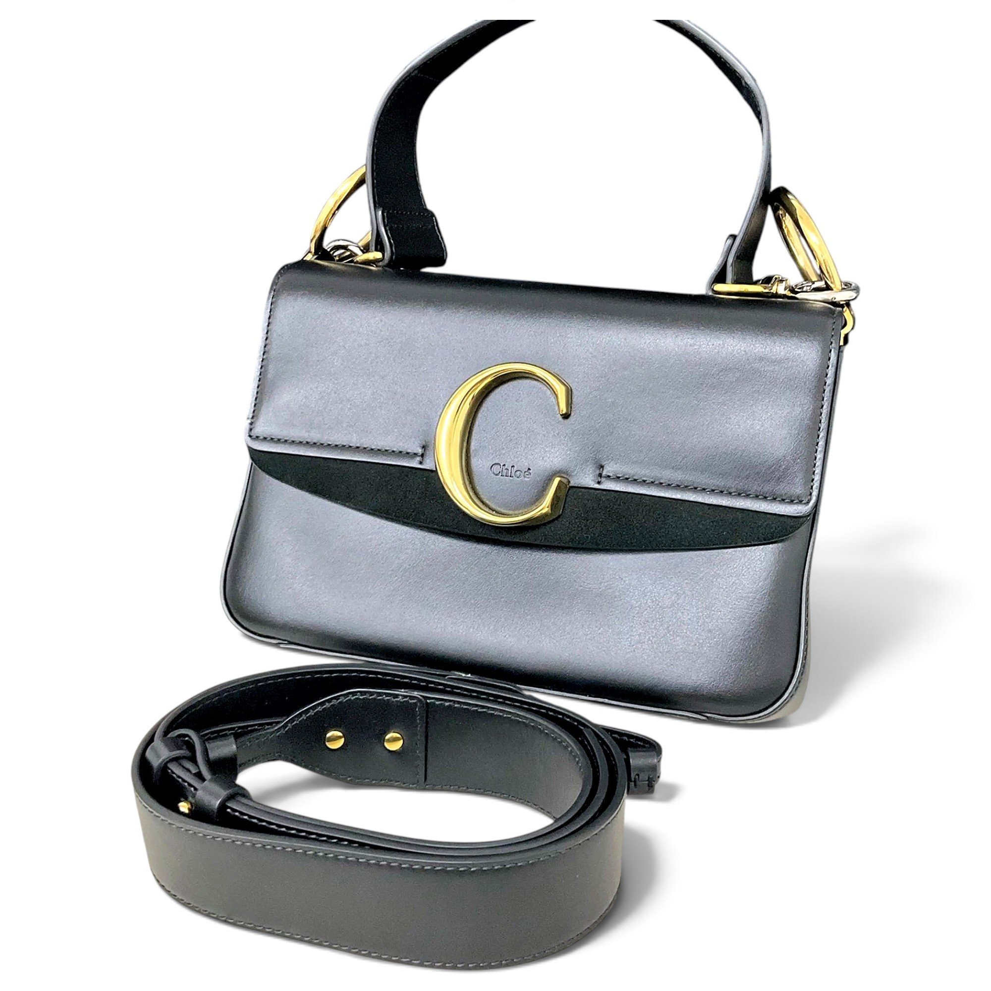 C leather handbag