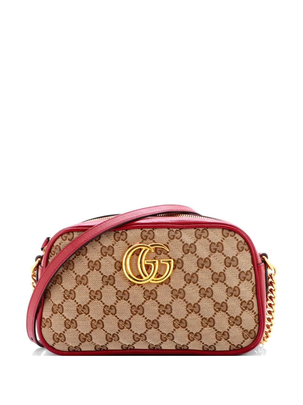 GG Marmont Shoulder Bag Diagonal Quilted GG Canvas with Leather Small crossbody bag