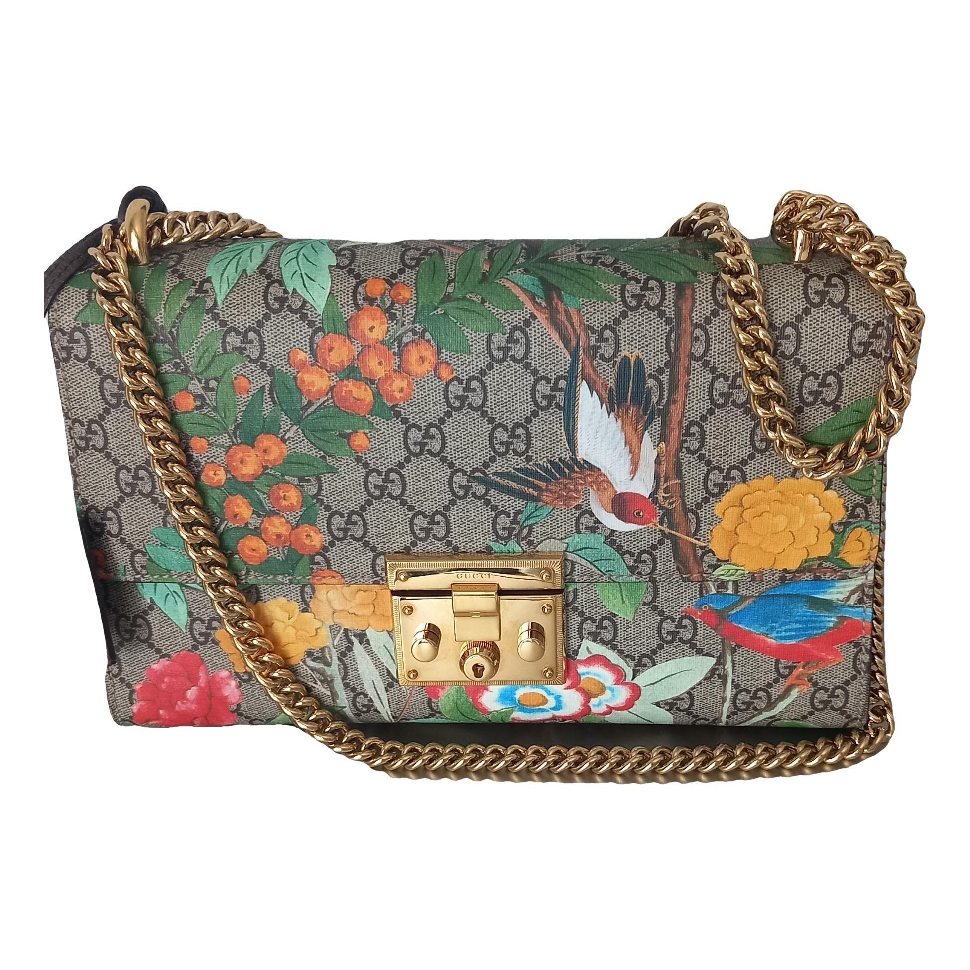 Padlock leather handbag