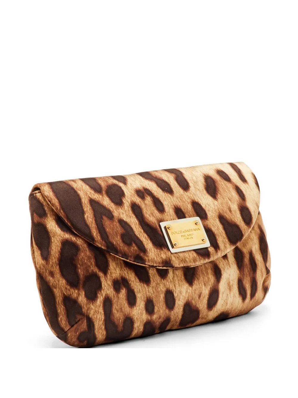 Dolce & Gabbana leopard-print flap clutch bag