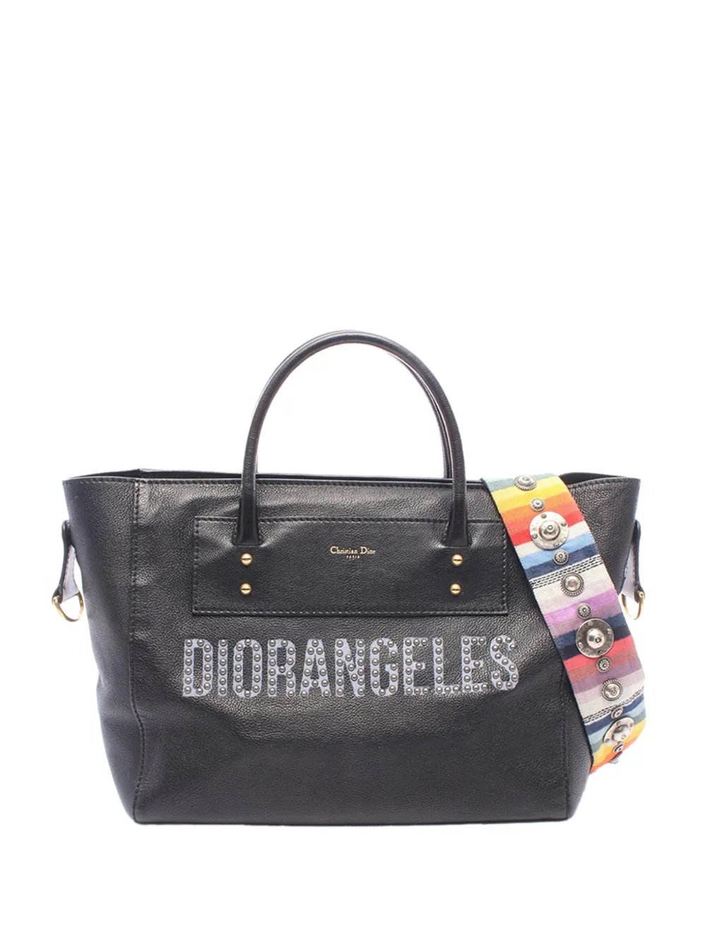 2015-2026 Studded Goatskin Diorangeles Convertible Tote satchel