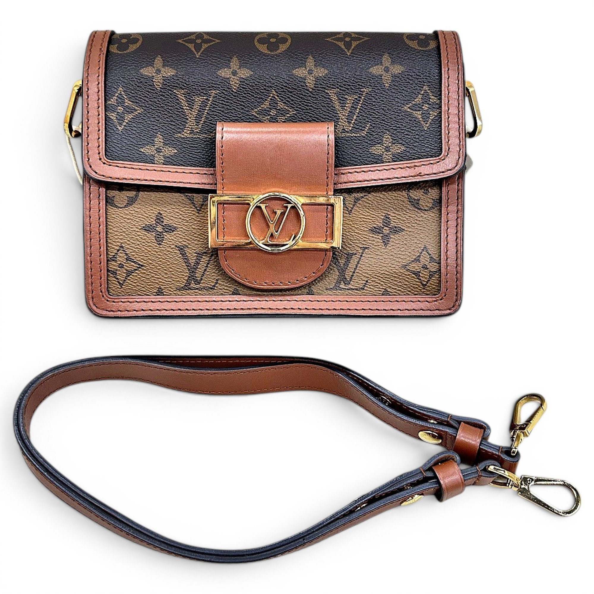 Dauphine leather handbag