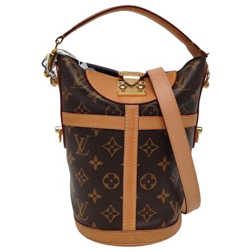 Duffle leather handbag