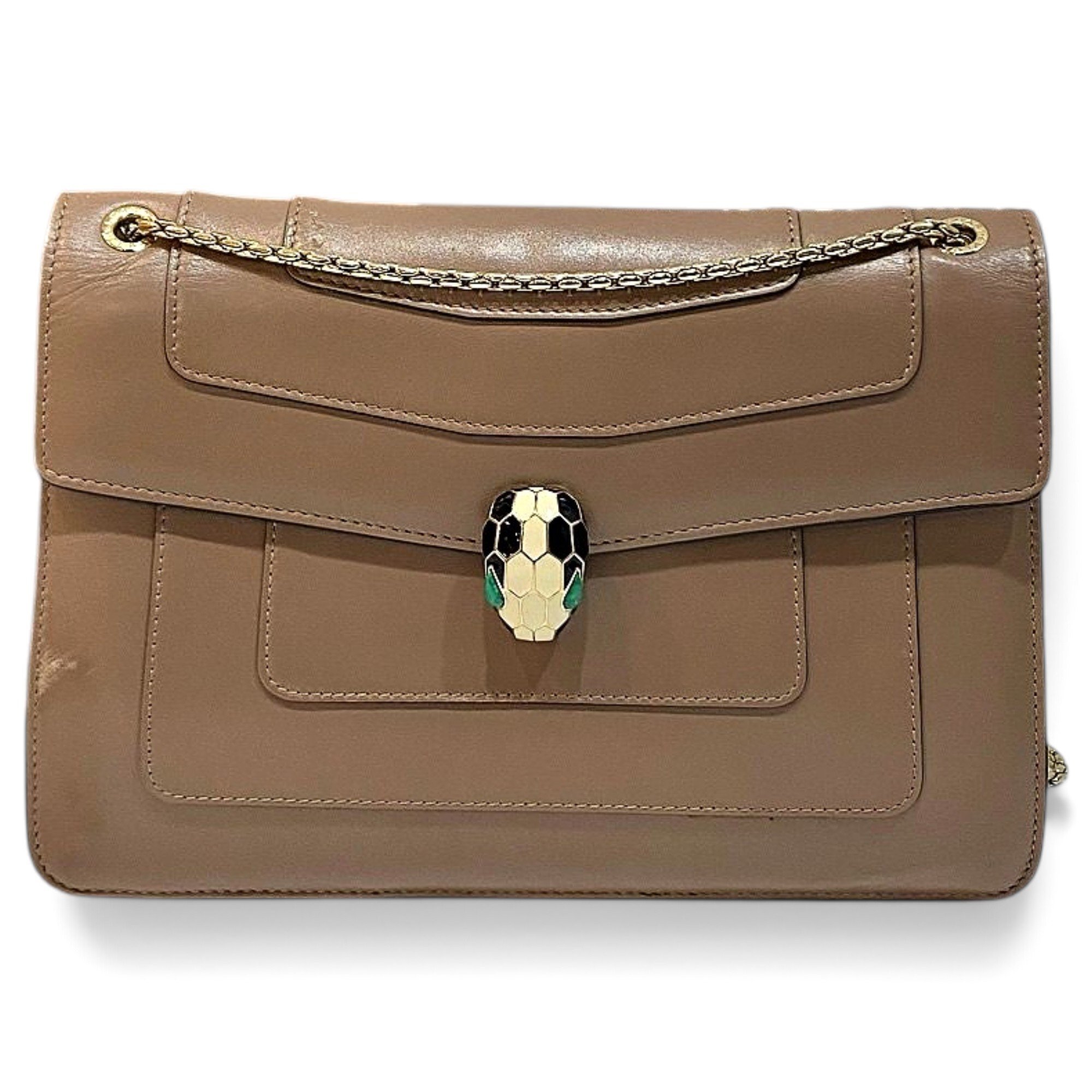 Serpenti leather handbag