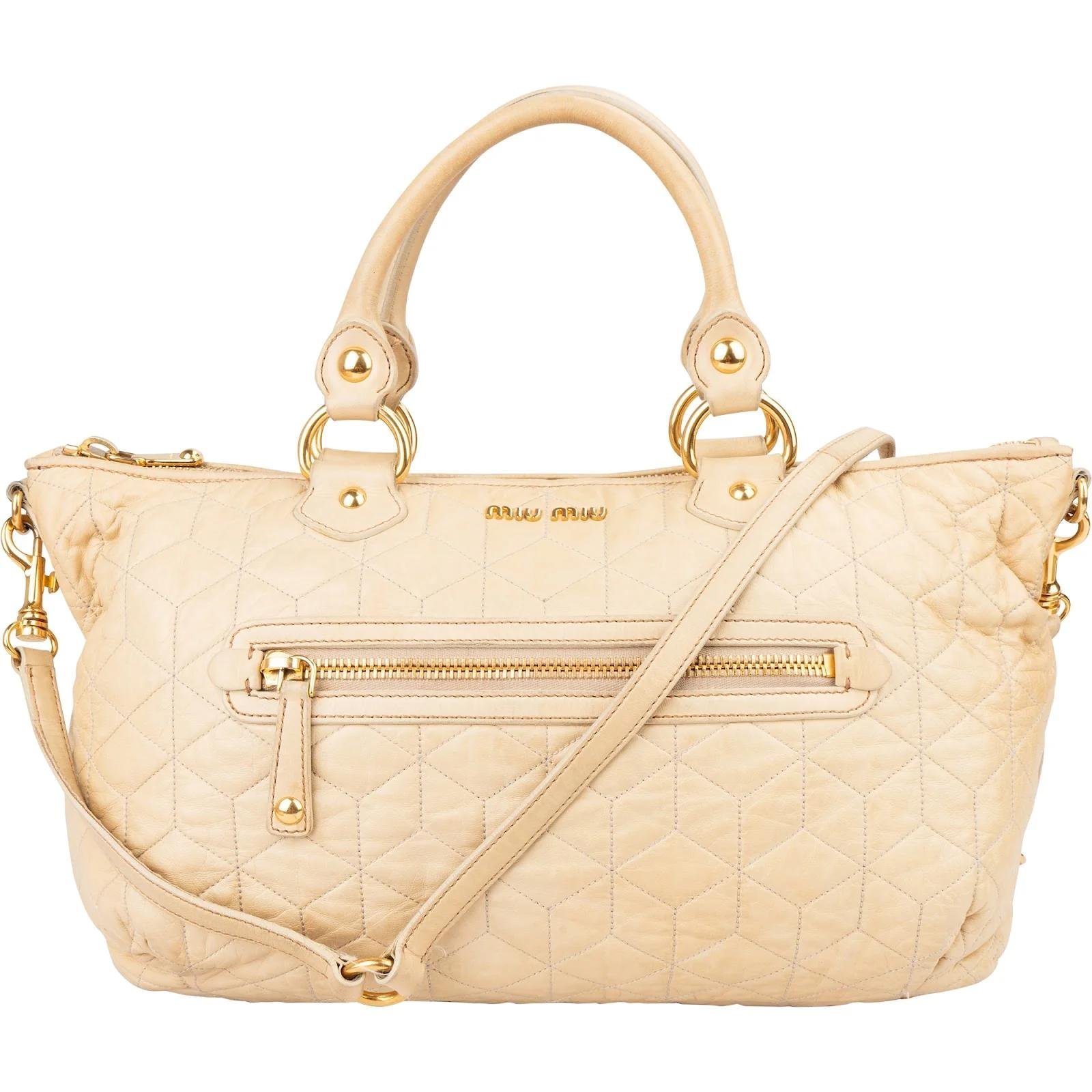 Matelassé leather handbag