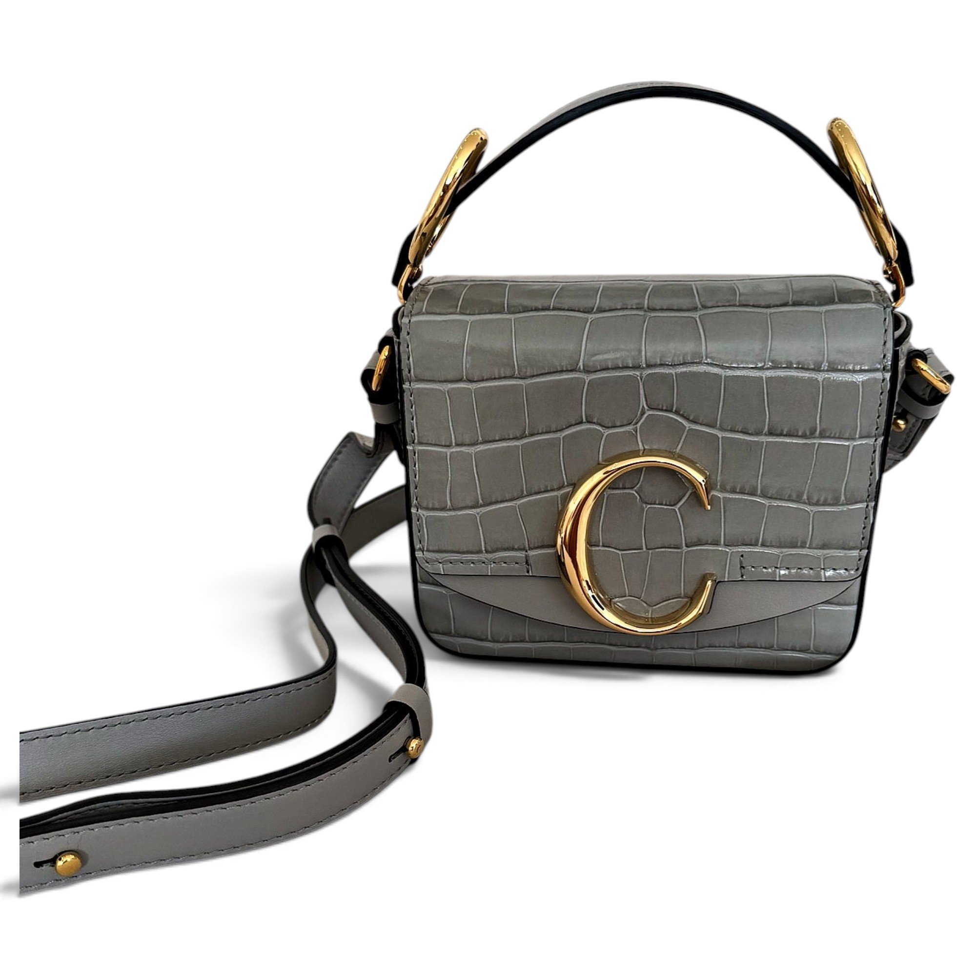 C leather crossbody bag