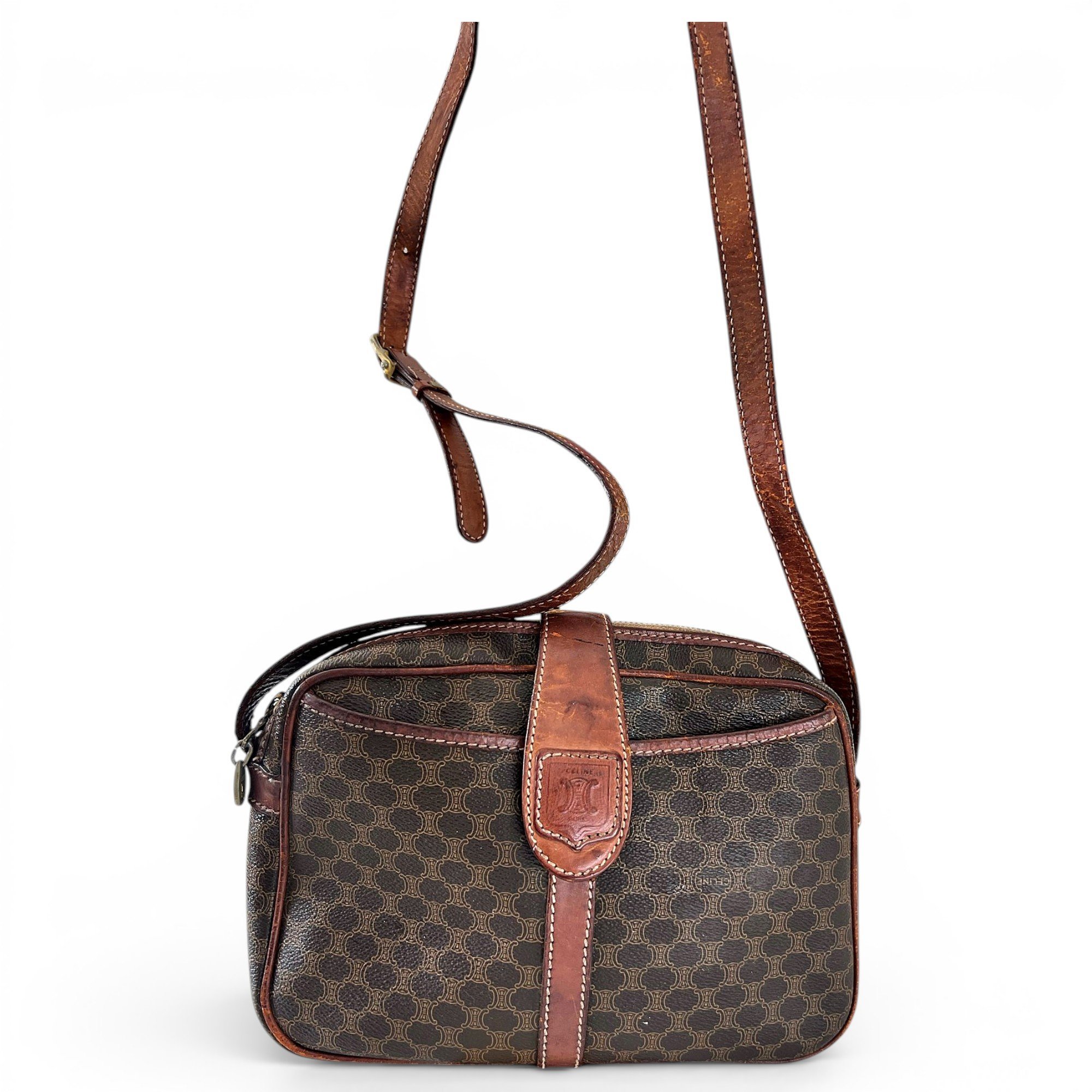 Triomphe leather crossbody bag