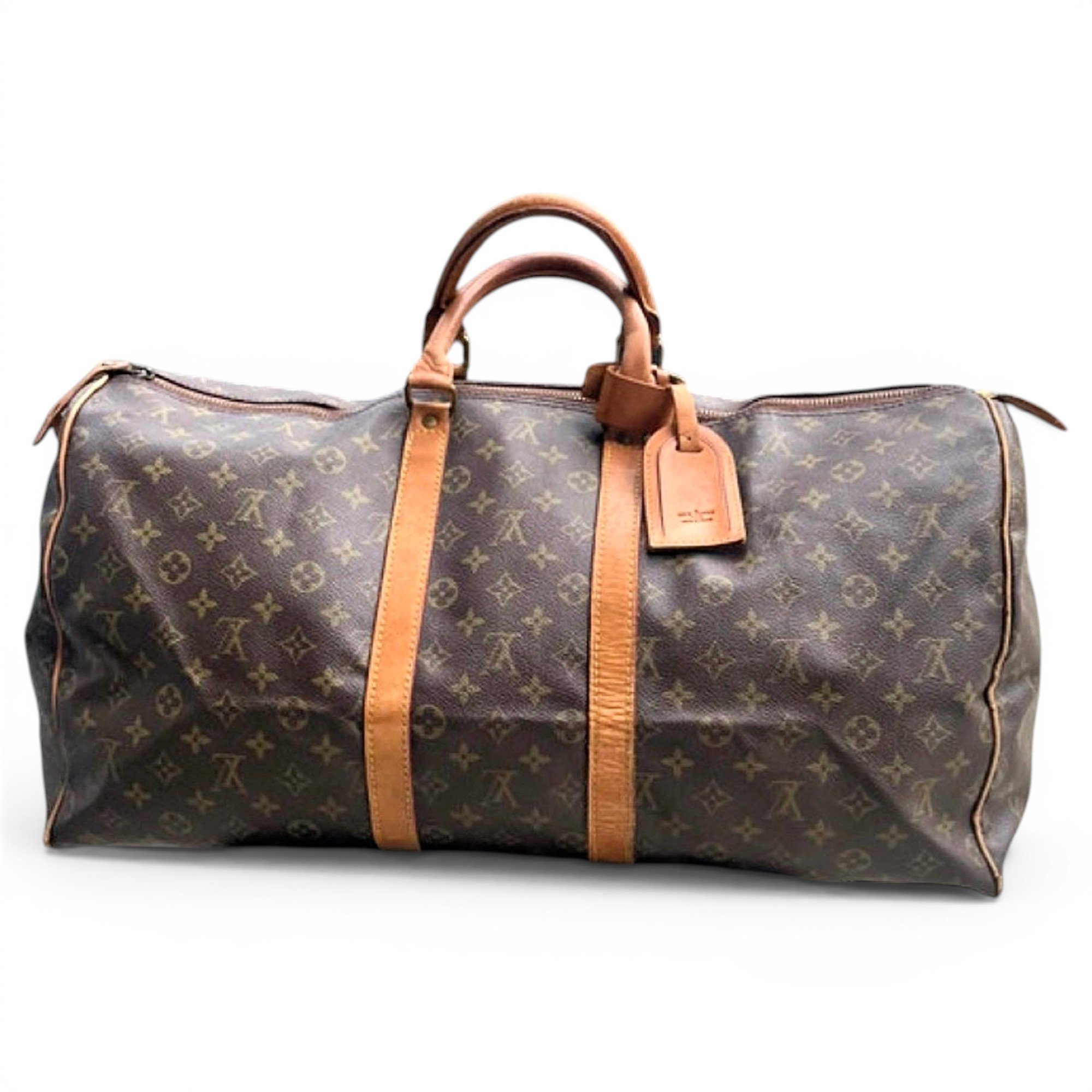 Keepall leather travel bag