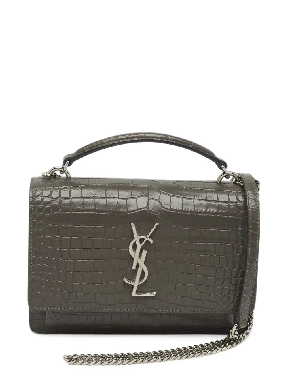 2019 small Sunset crocodile-embossed cross body bag