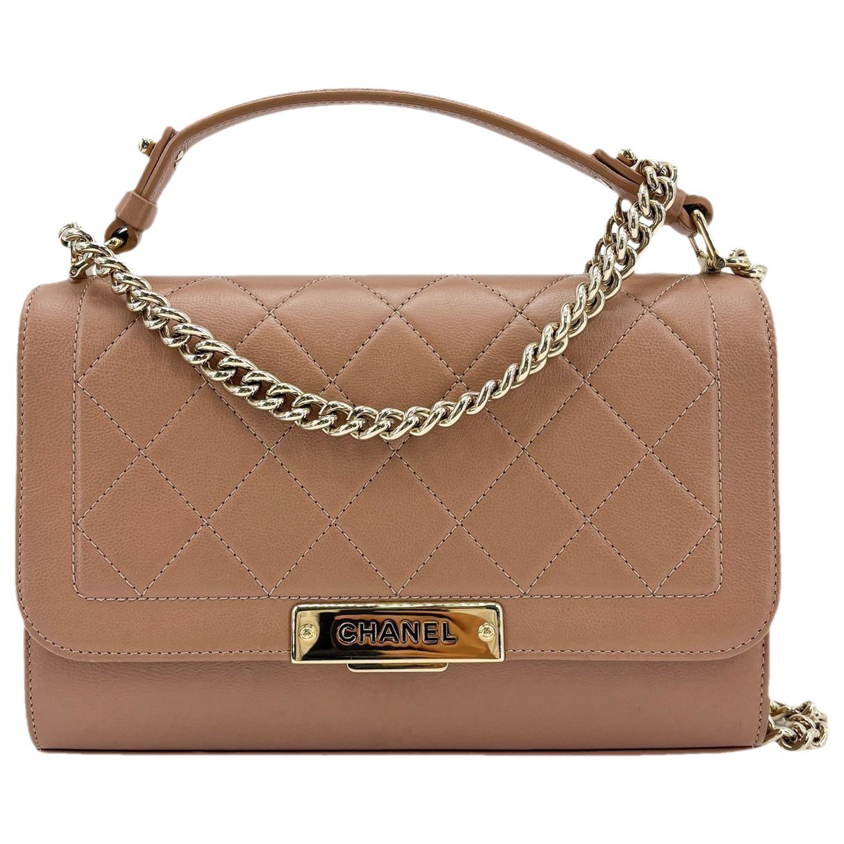 Trendy CC Flap leather handbag