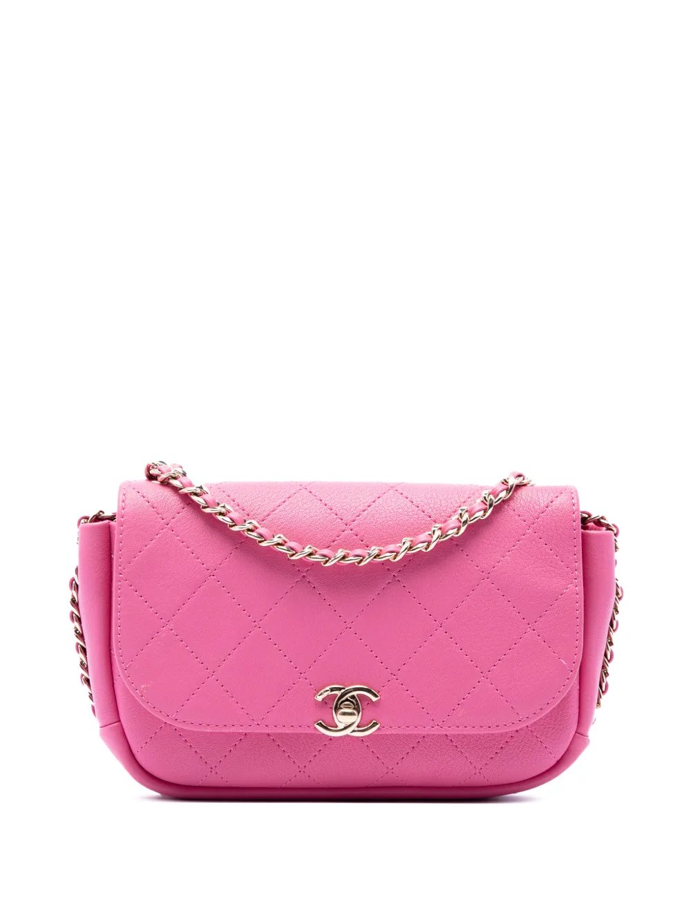 Chanel 2018-2019 CC Quilted Goatskin Casual Trip Flap crossbody bag