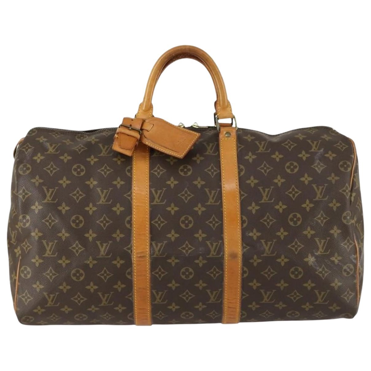 Keepall leather travel bag