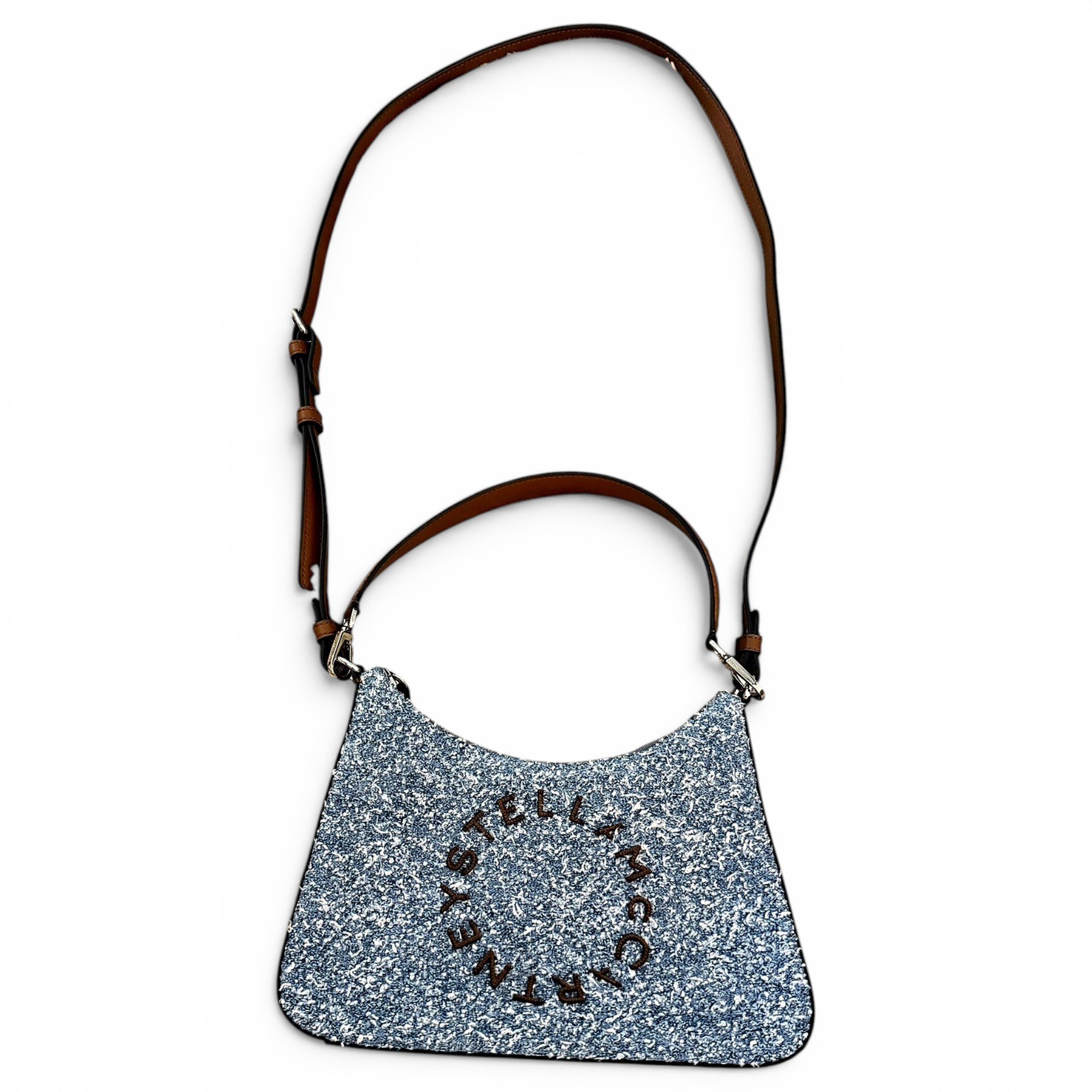 Logo tweed crossbody bag
