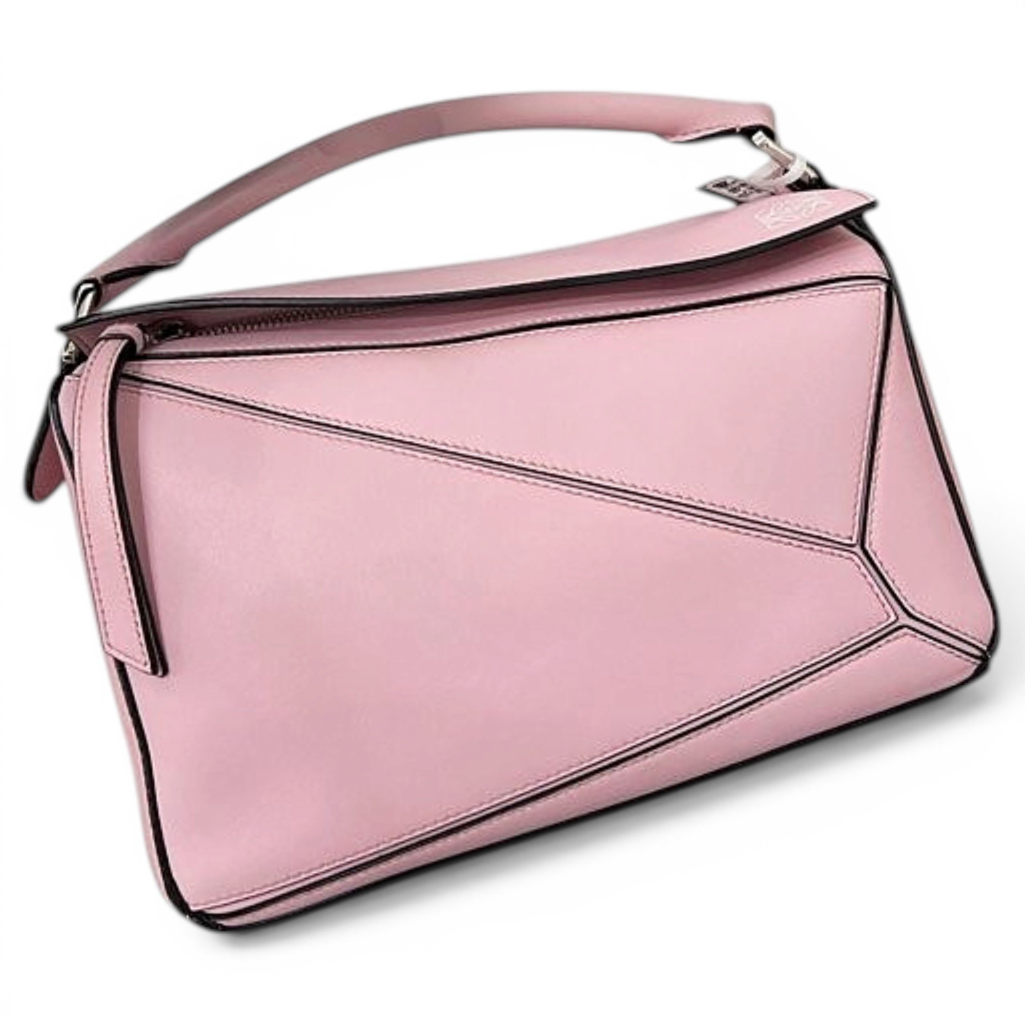 Puzzle leather handbag