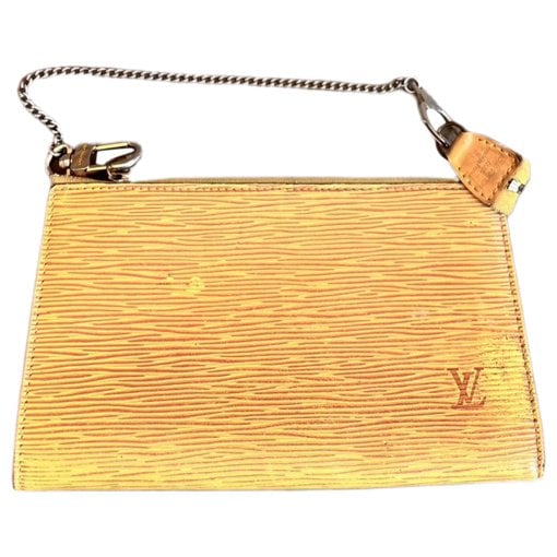 Leather clutch bag