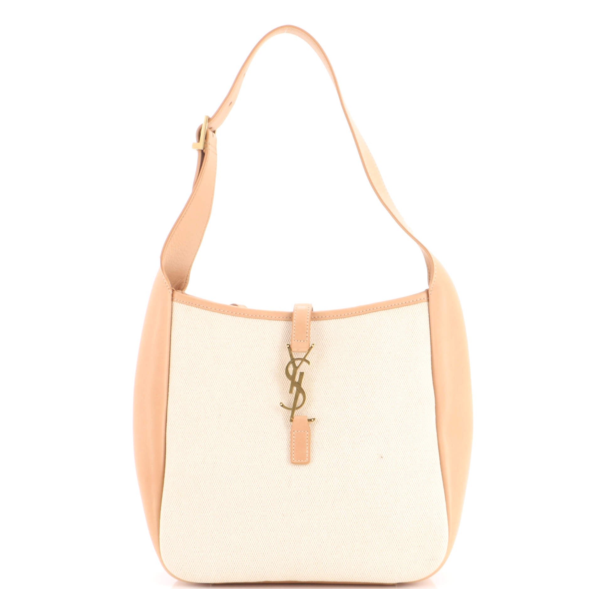 Le 5 a 7 Supple Hobo Canvas and Leather Small