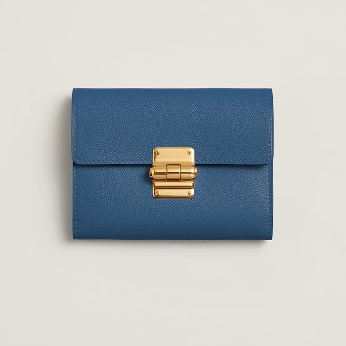 Bleu Tie Charniere Compact Wallet