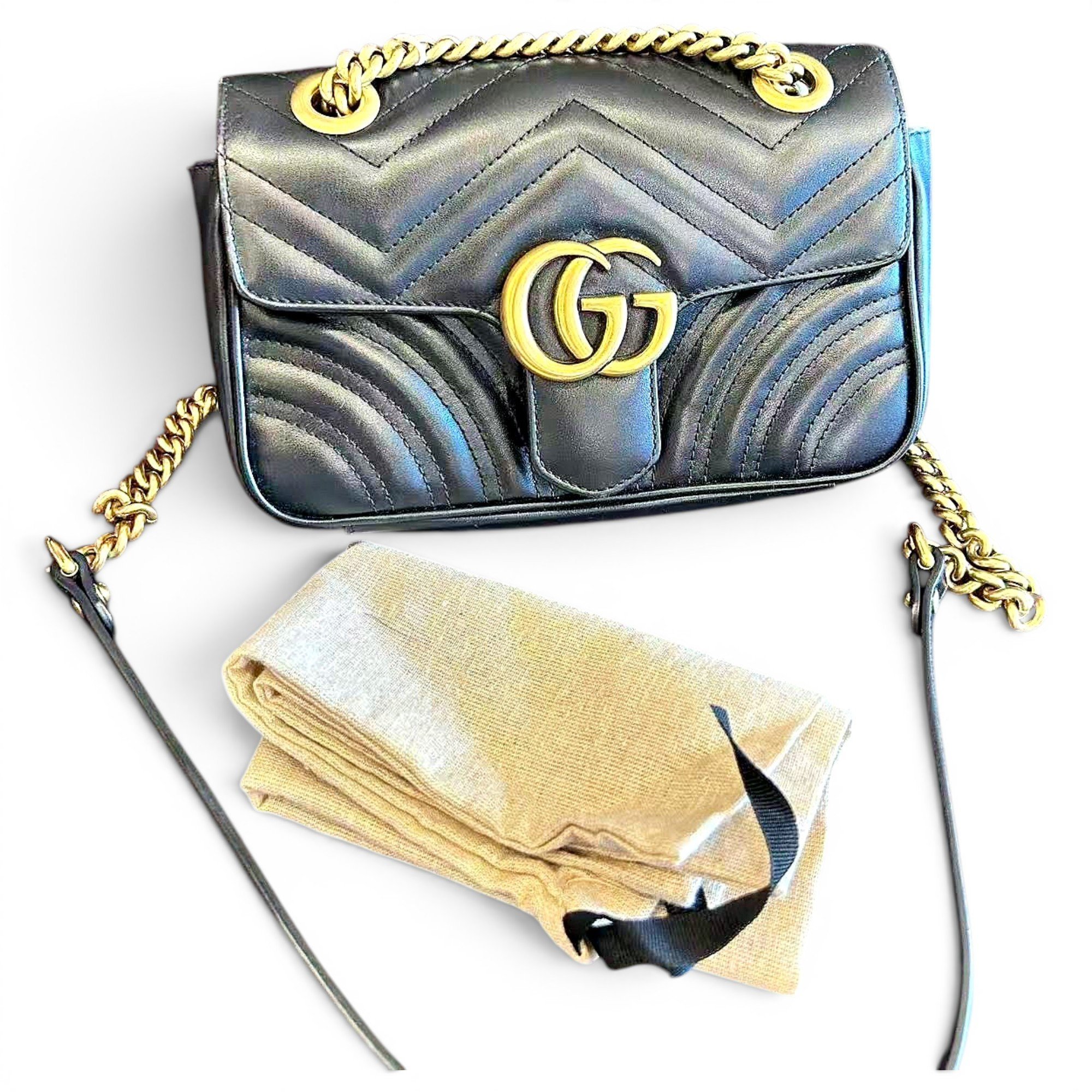 GG Marmont Flap leather crossbody bag