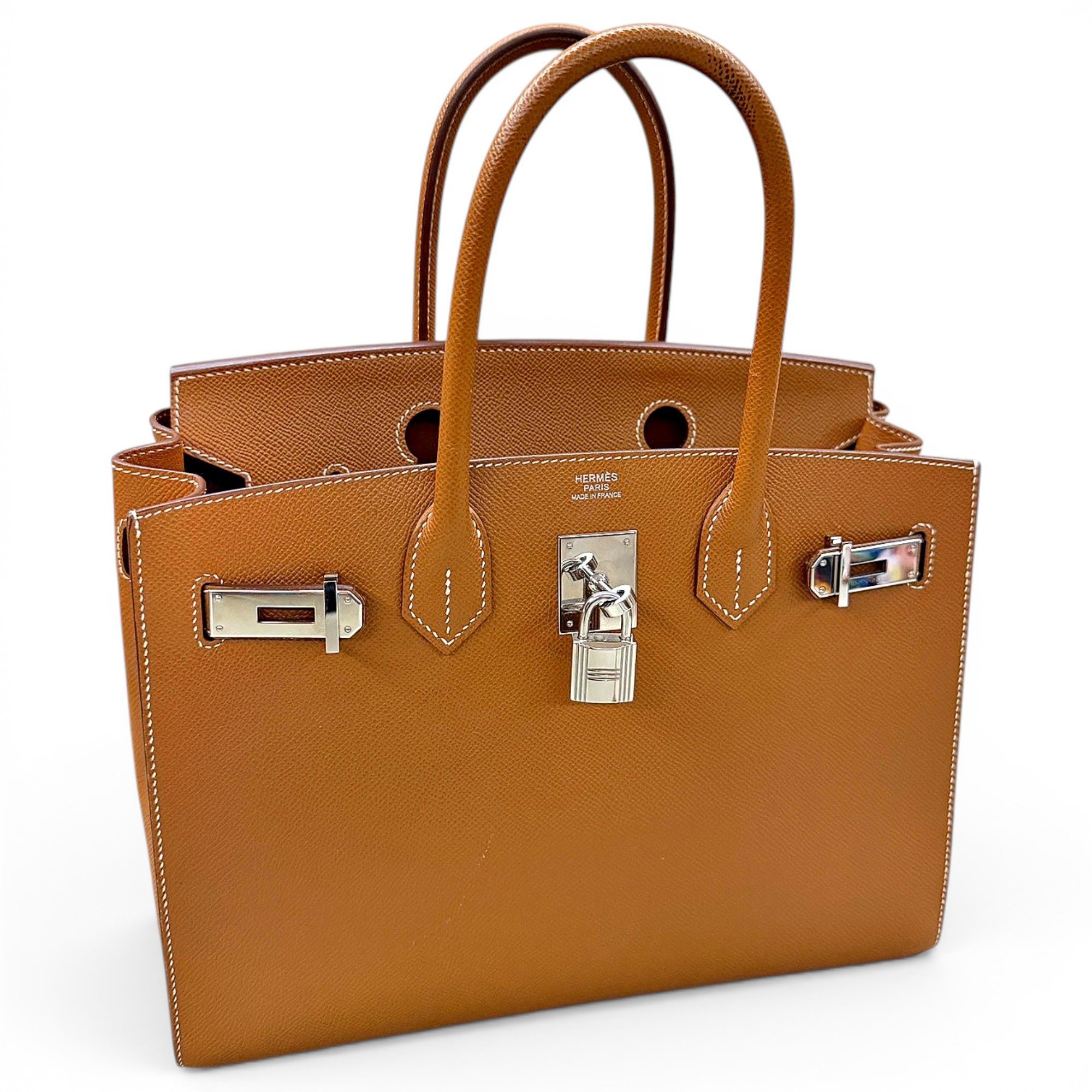 Hermes Birkin 30 Handbag Gold 2024