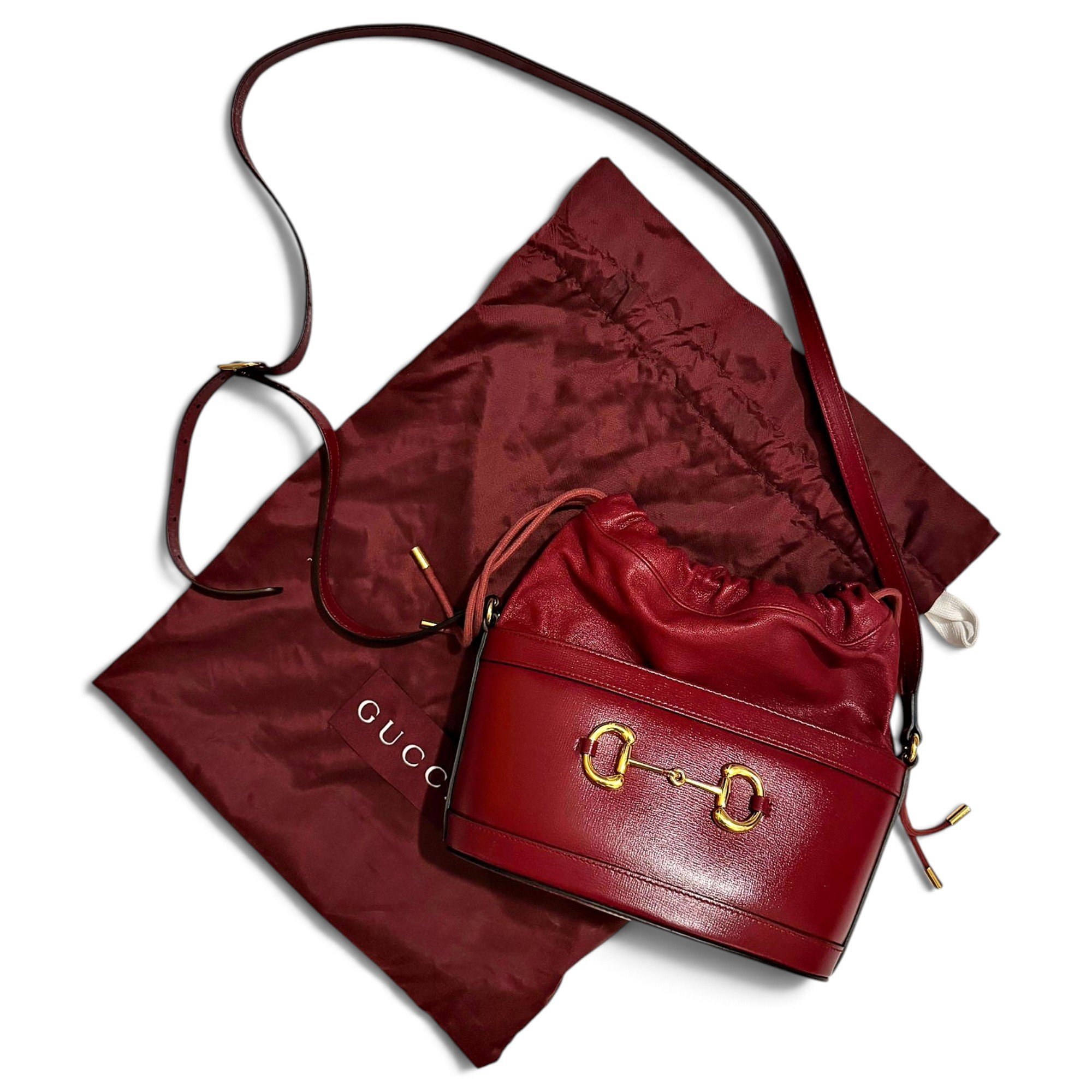 Horsebit 1955 Bucket leather crossbody bag
