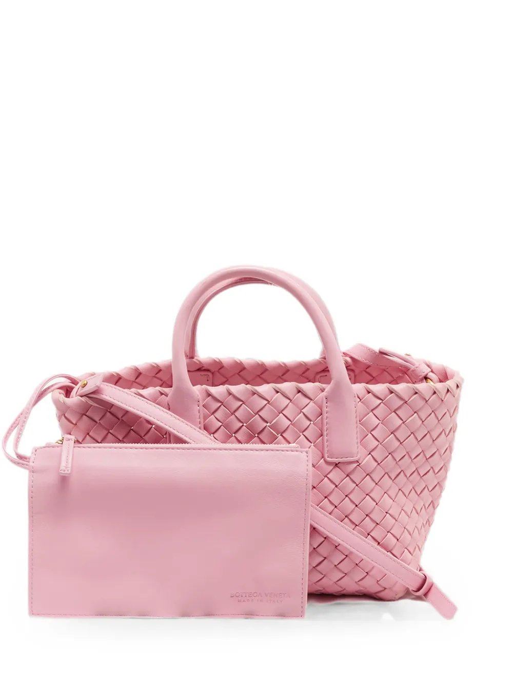 mini Cabat Intrecciato-leather tote bag