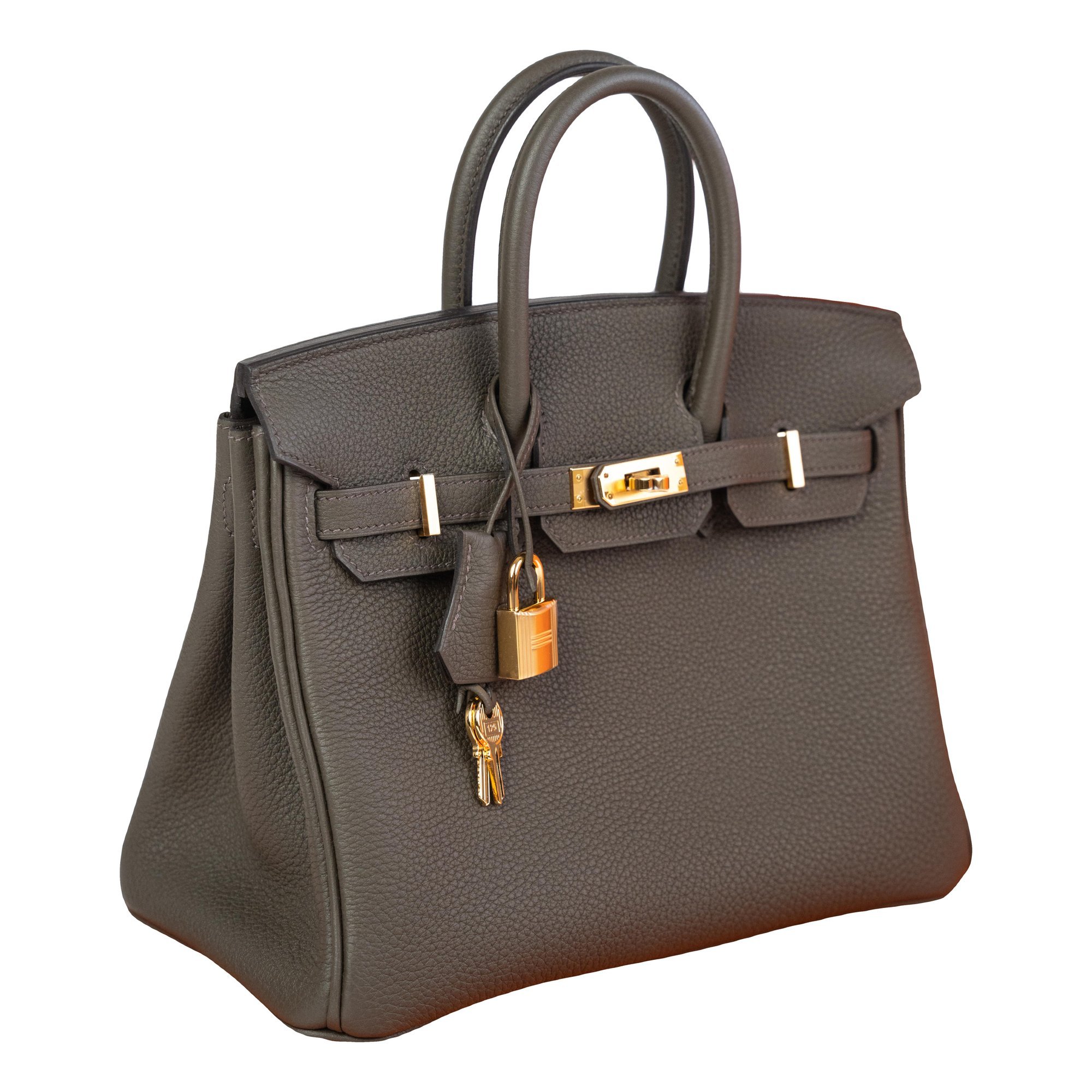 Hermes Birkin 25 Handbag Gold Togo Leather 2025