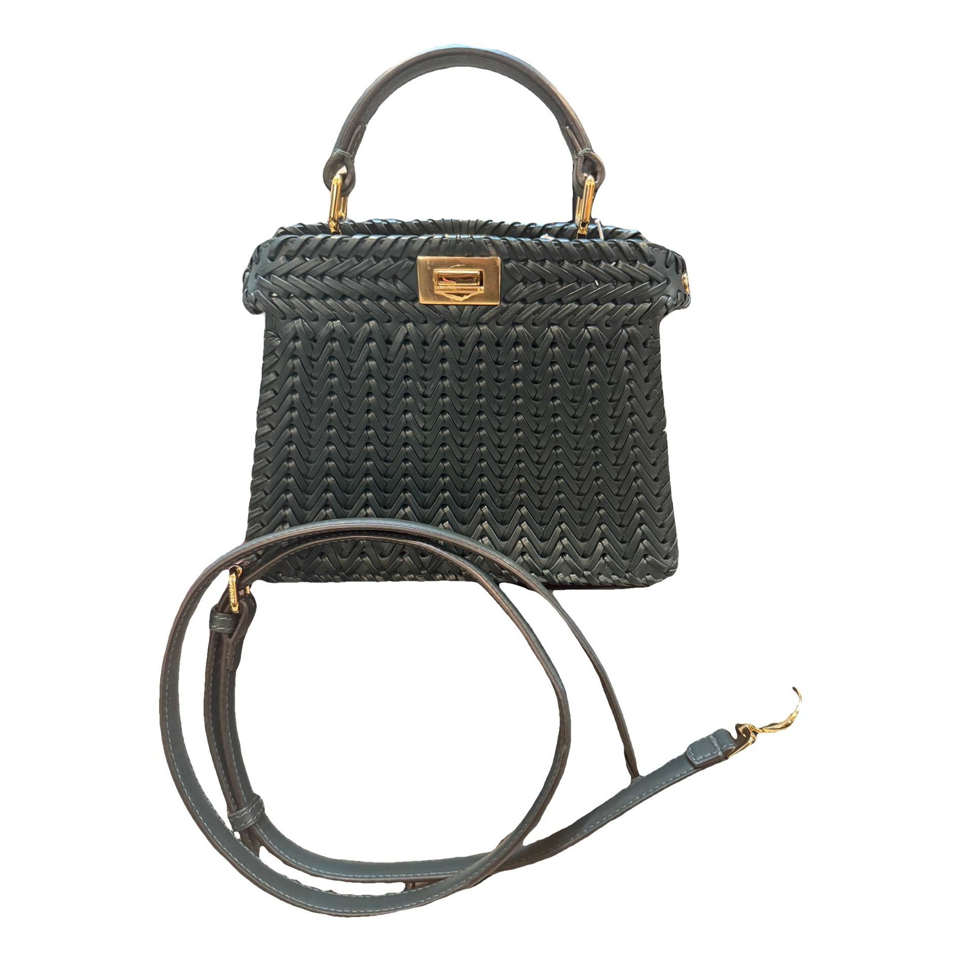 Peekaboo mini pocket leather handbag