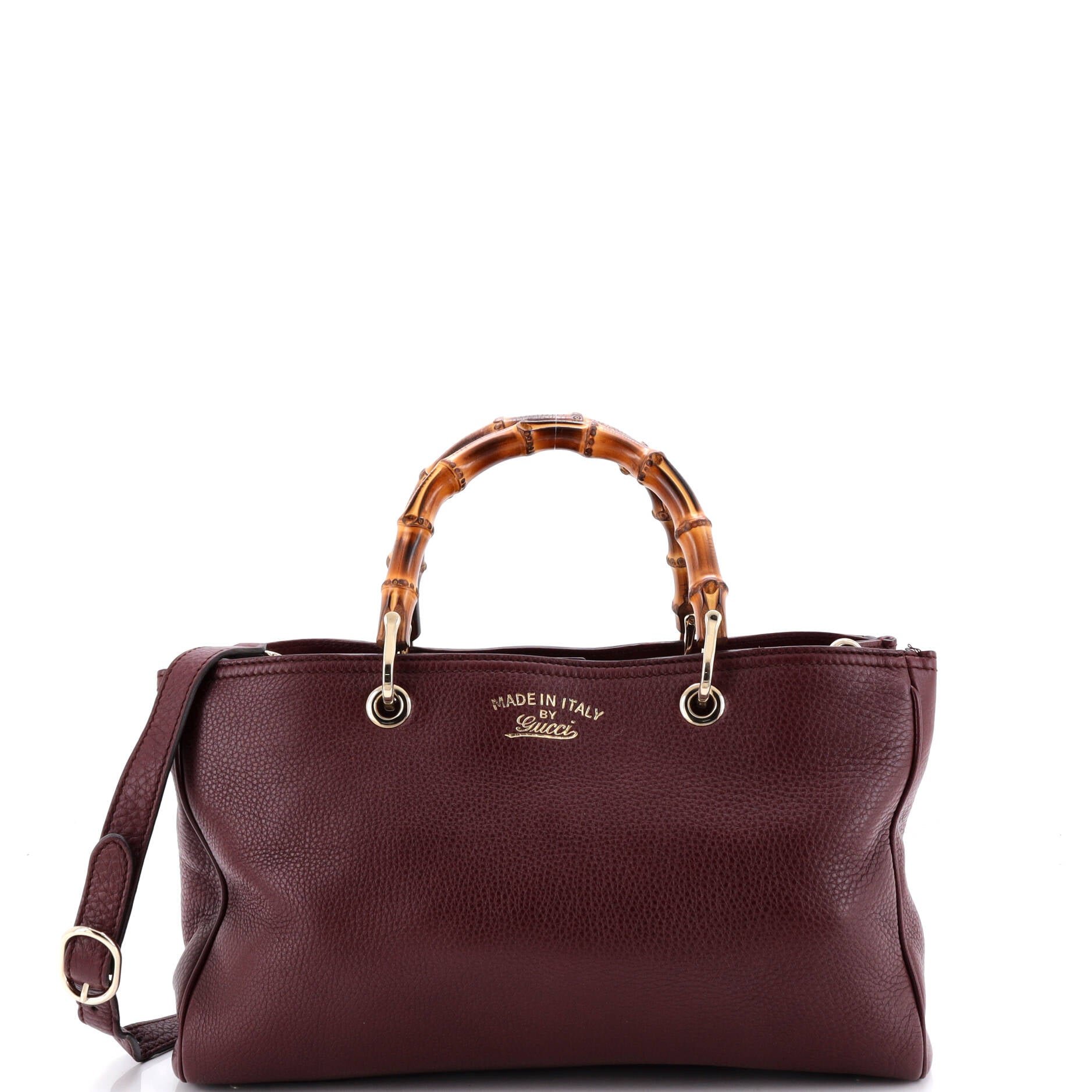 Bamboo Shopper Tote Leather Medium