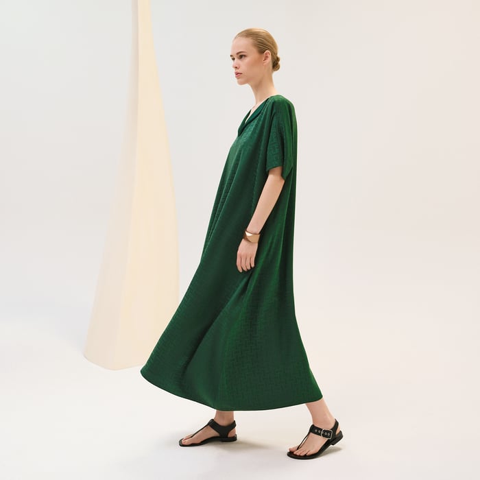 "Mosaique" belted caftan